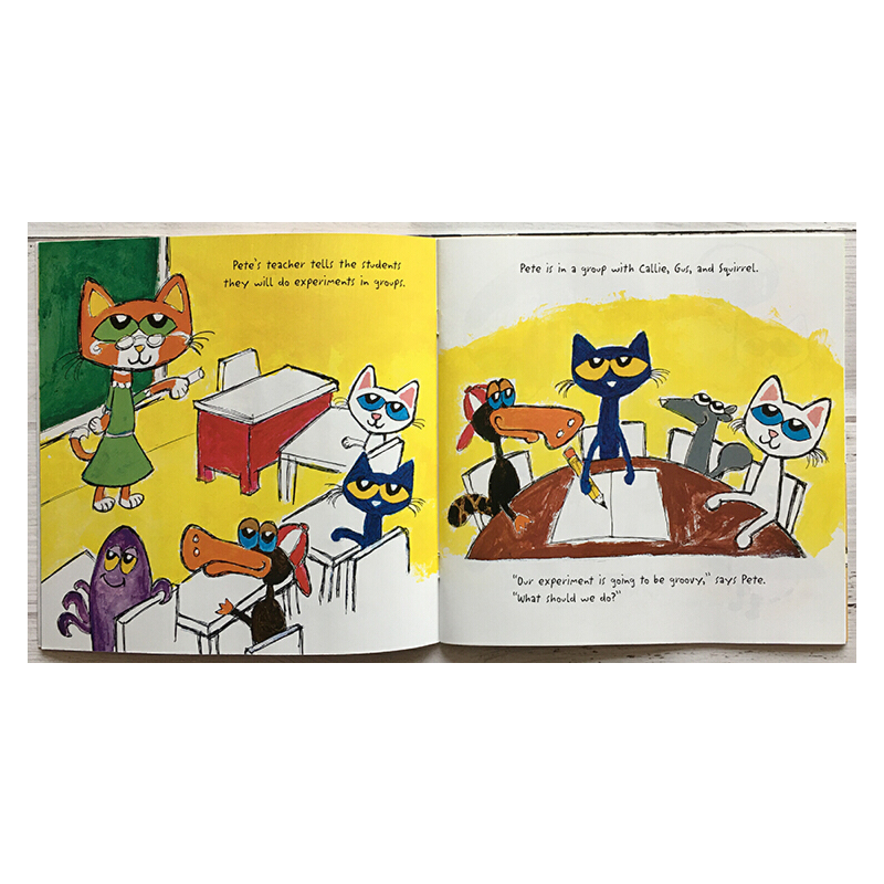 Pete the Cat 皮特貓 英文原版 10冊 兒童英語啟蒙閲讀 親子互動 全綵繪本圖畫故事書 附貼紙 James dean