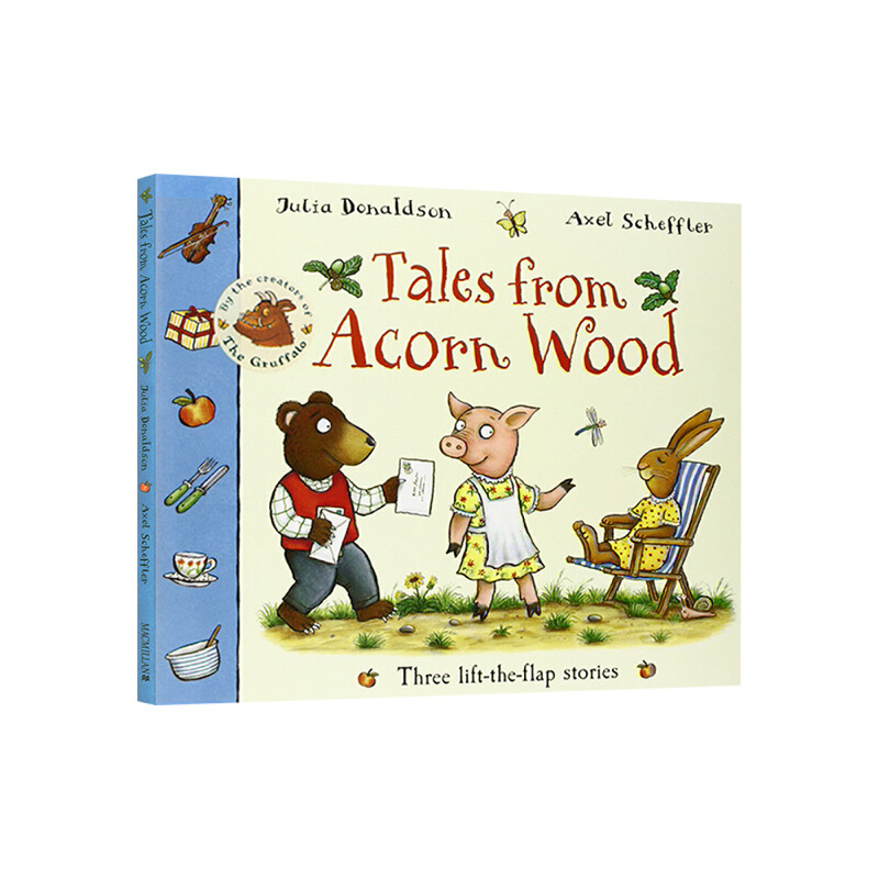 英文原版繪本 Tales From Acorn Wood 橡樹林故事集 3個故事合輯 翻翻書 Julia Donaldson/Hide-and-Seek Pig