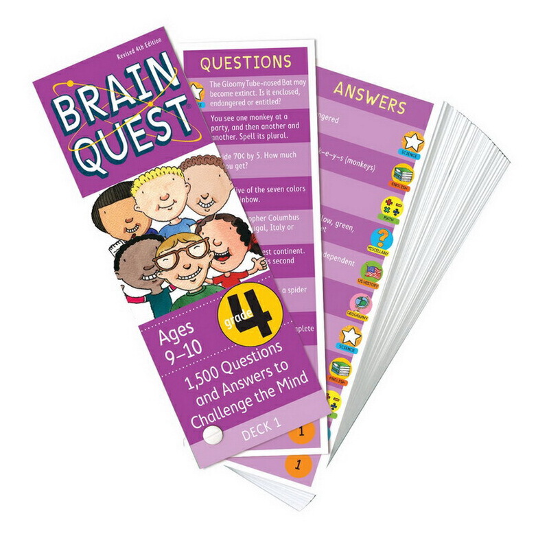 【四年級】英文原版Brain Quest Grade 4大腦任務益智卡片書 9-10歲