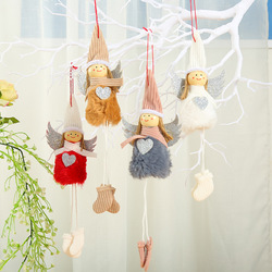 創意可愛聖誕天使吊飾毛絨娃娃聖誕樹掛件