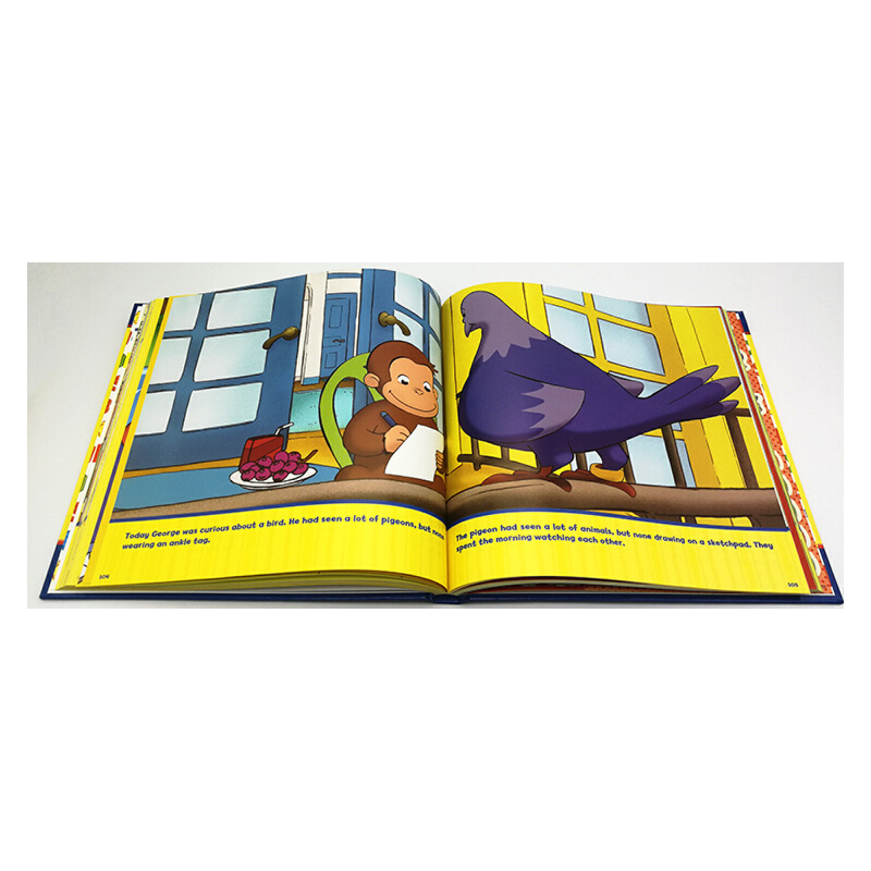 英文原版 Curious George Storybook Collection 好奇猴喬治 精裝繪本 8個故事合輯 廖彩杏書單推薦 附100個貼紙