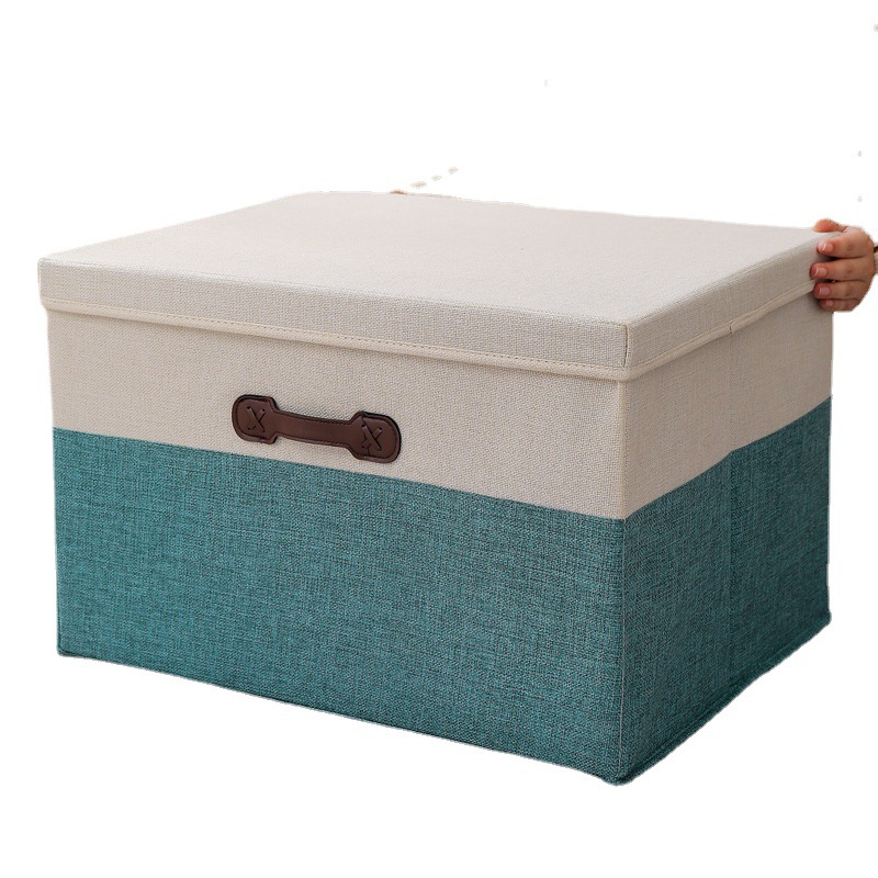 布藝摺疊收納箱家用衣櫃被子整理盒帶蓋大儲物
