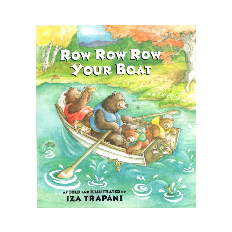 #英文原版繪本 Row Row Row Your Boat 廖彩杏書單 Iza Trapani兒歌童謠 兒童啟蒙圖畫故事書