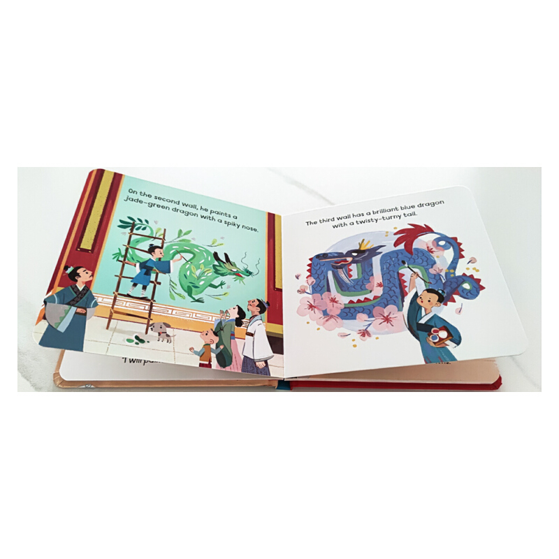 英文原版 The Dragon Painter 紙板書 兒童啟蒙學習圖畫故事書 尤斯伯恩 Usborne Little Board Book