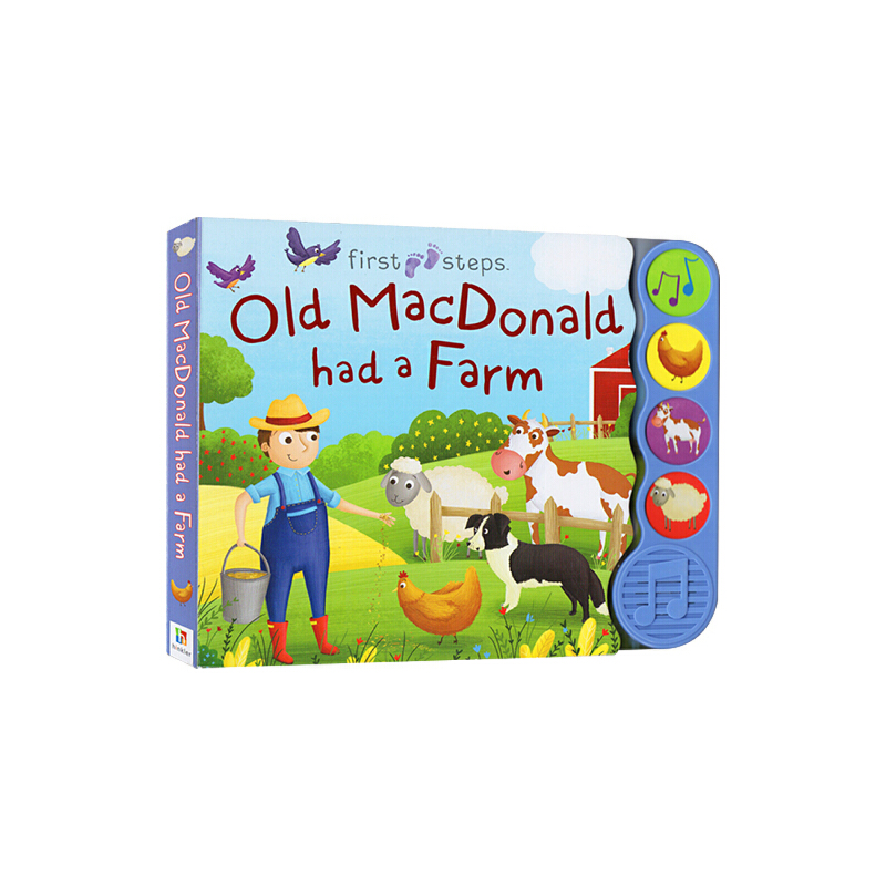 英文原版繪本 發聲書0 3歲 Old MacDonald Had a Farm 老麥克唐納有一個農場 紙板發聲書 super simple songs 經典兒歌童謠