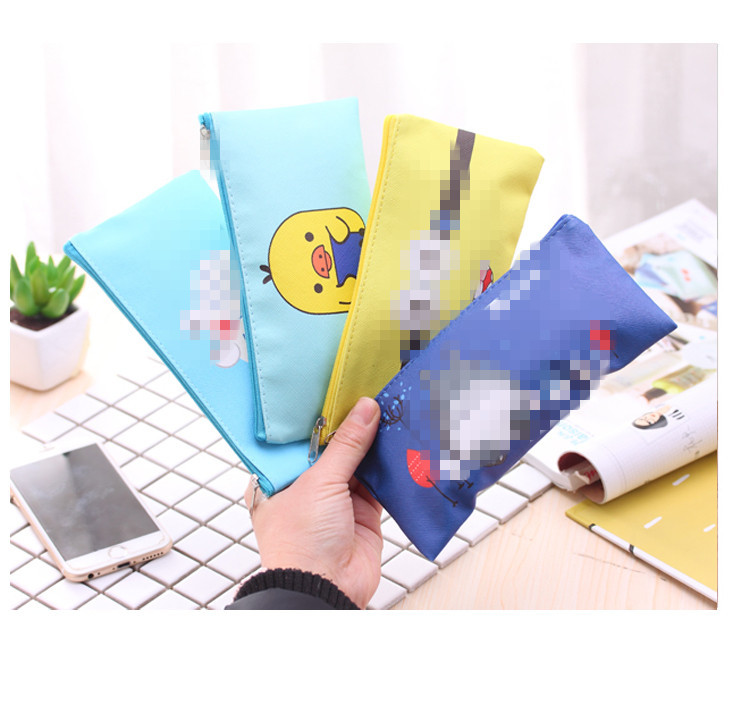日韓文具可愛卡通文具筆袋小筆袋B6文件袋拉邊袋