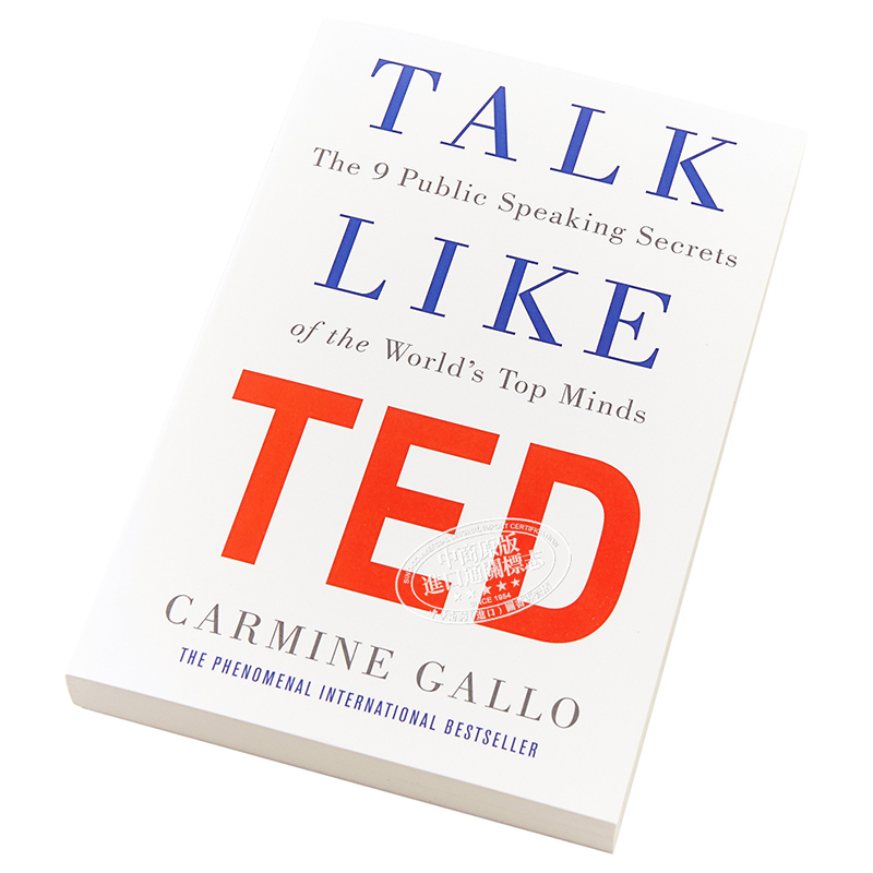 TED ：演講的力量 英文原版 Talk Like TED  Carmine Gallo 卡邁恩加洛 Pan 像TED一樣演講 成就優秀演講的9個祕訣