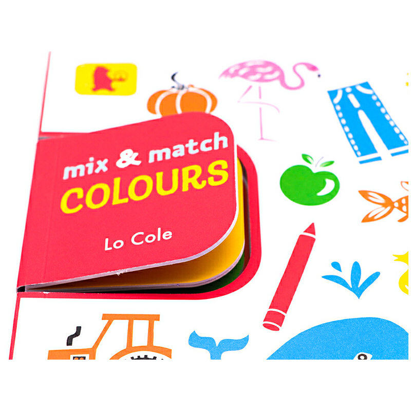 配對翻翻書 顏色 Mix and Match: Colours 英文原版繪本 顏色認知紙板書 低幼兒童趣味遊戲玩具繪本書 親子互動啟蒙