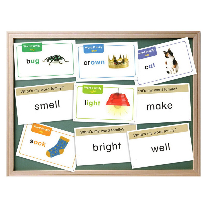 英文原版 The Learning Line Flashcard Word Families 閃記學習卡 詞族 3歲以上 美國加州教輔 Evan Moor