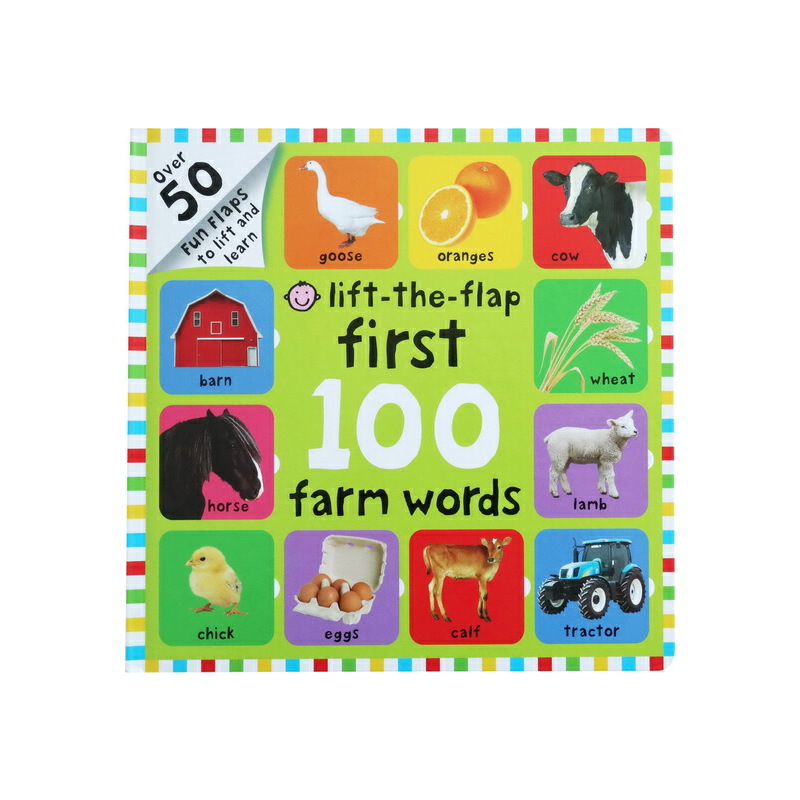 First 100 Farm Words Lift-the-Flap 英文原版 農場 啟蒙認知100詞系列 大本翻翻書 農場詞彙圖解詞典