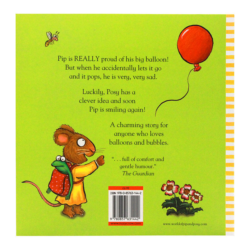 英文原版繪本 Pip and Posy the big balloon 波西和皮普:大氣球 平裝大開 兒童啟蒙圖畫故事書