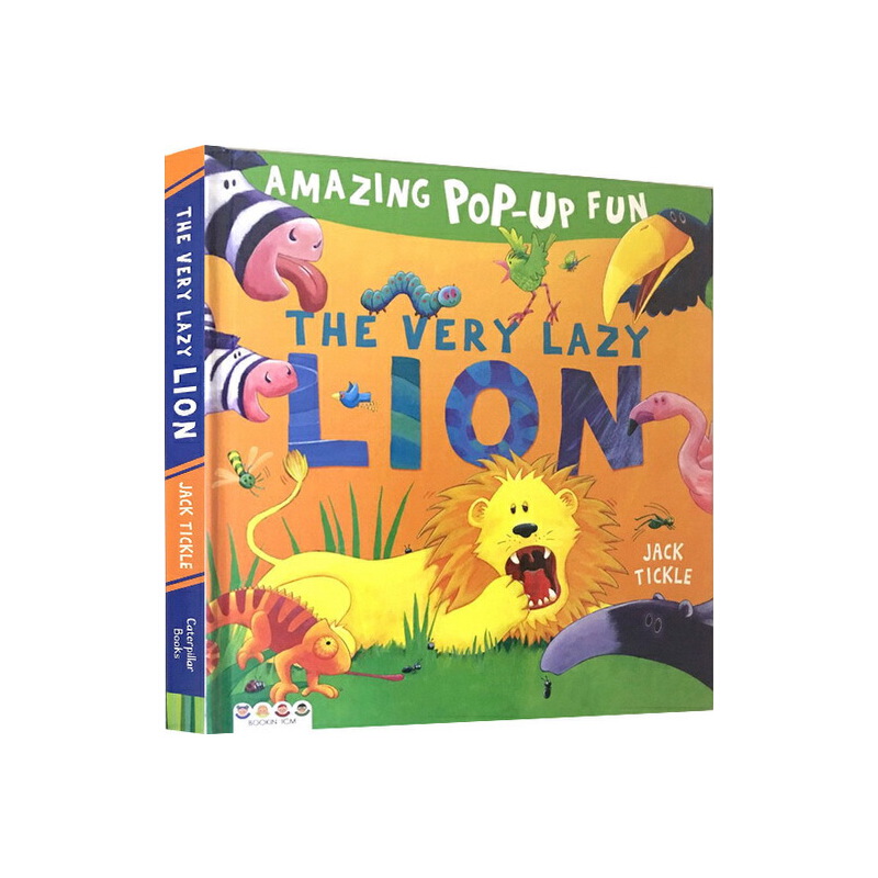 英文原版繪本 The Very Lazy Lion 懶惰的獅子3D動物世界 Amazing Pop-up Fun 系列 立體翻翻書 親子入門啟蒙繪本英國小老虎出品