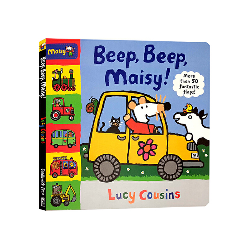 #Maisy小鼠波波原版英文繪本 27x27cm 超大本翻翻書 Beep Beep Maisy 交通工具主題
