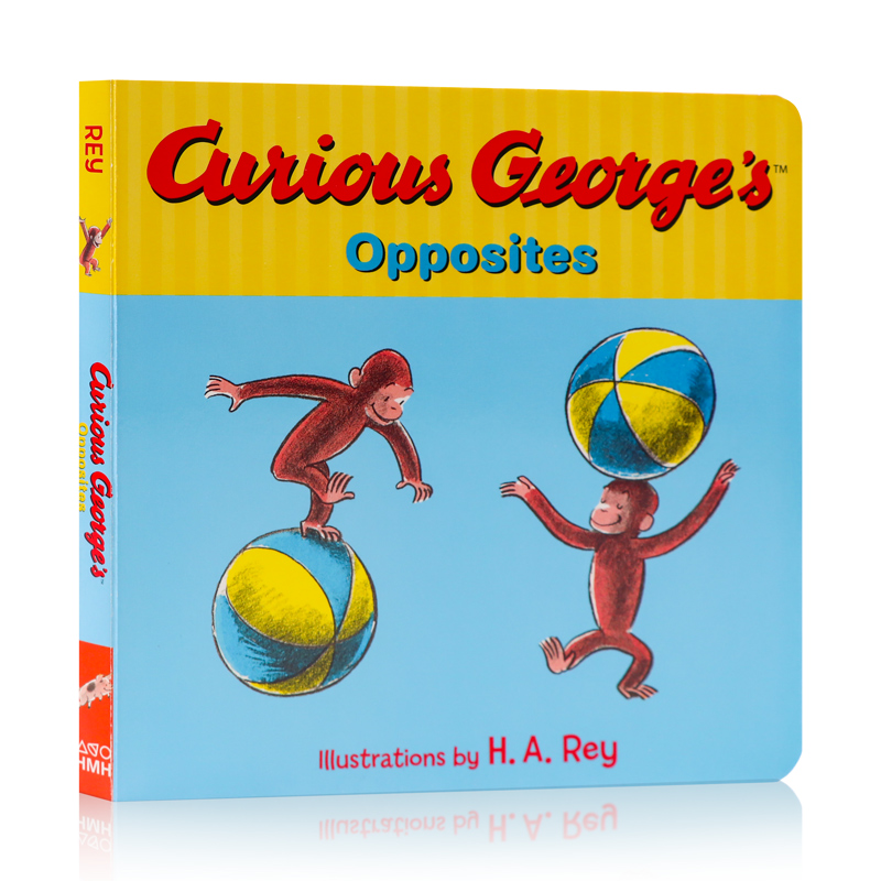 英文原版繪本Curious George‘s Opposites好奇猴的正反面 0~3歲兒童繪本英語啟蒙早教 紙板書 HMH出版