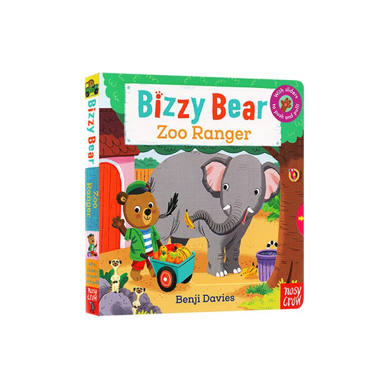 小熊很忙系列英文原版繪本 Bizzy Bear Zoo Ranger 紙板機關操作書 動物管理員 兒童啟蒙認知繪本 可搭sing along