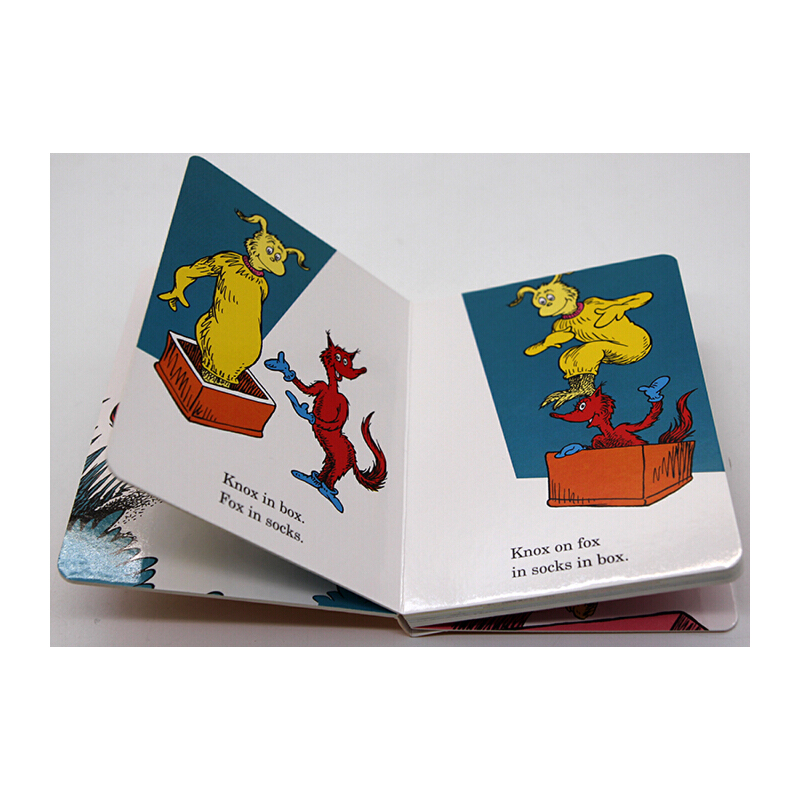 英文原版繪本Fox in Socks: Dr. Seuss's Book of Tongue Tanglers 穿襪子的狐狸 蘇斯博士 紙板書