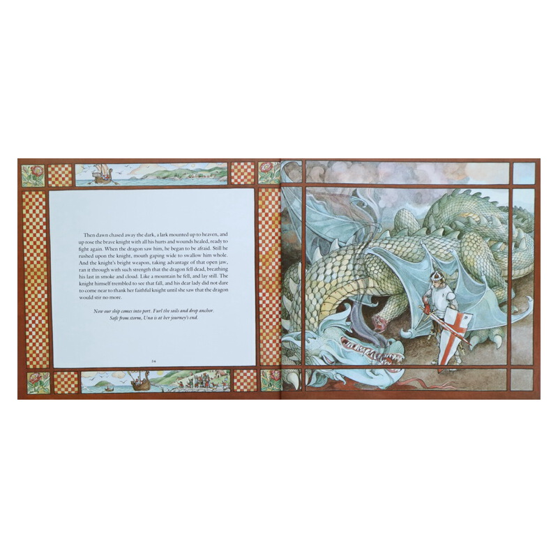 聖喬治與龍 英文原版繪本 Saint George and the Dragon 凱迪克大獎繪本 英國曆史文化守護傳説