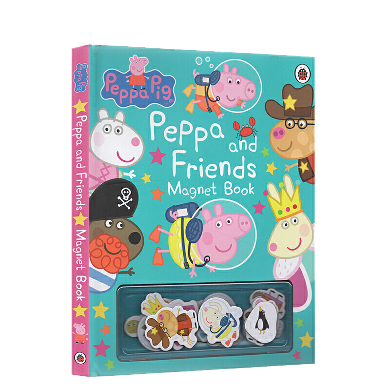 小豬佩奇英文原版繪本 Peppa Pig and Friends Magnet 不可思議的磁鐵書 粉紅豬小妹
