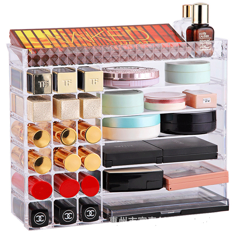 鑽紋口紅盒粉餅氣墊置物架口紅展示架化粧品收納盒