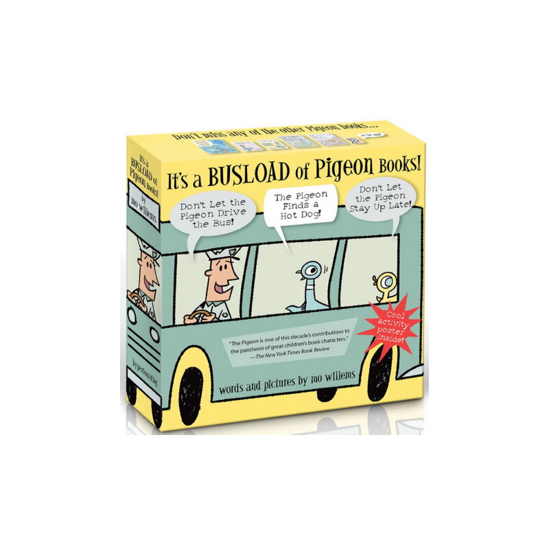 It's a Busload of Pigeon 英文原版 淘氣小鴿子3冊精裝盒裝 Mo Willems 美國凱迪克大獎