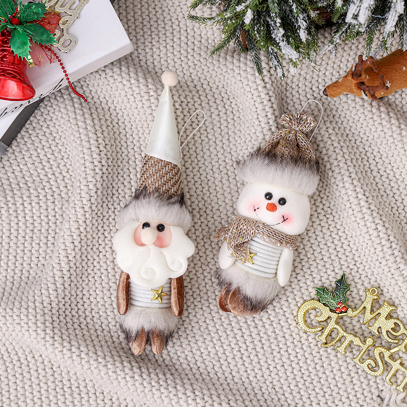 聖誕彈力公仔聖誕樹掛飾節日聖誕老人雪人玩偶裝飾品小掛件