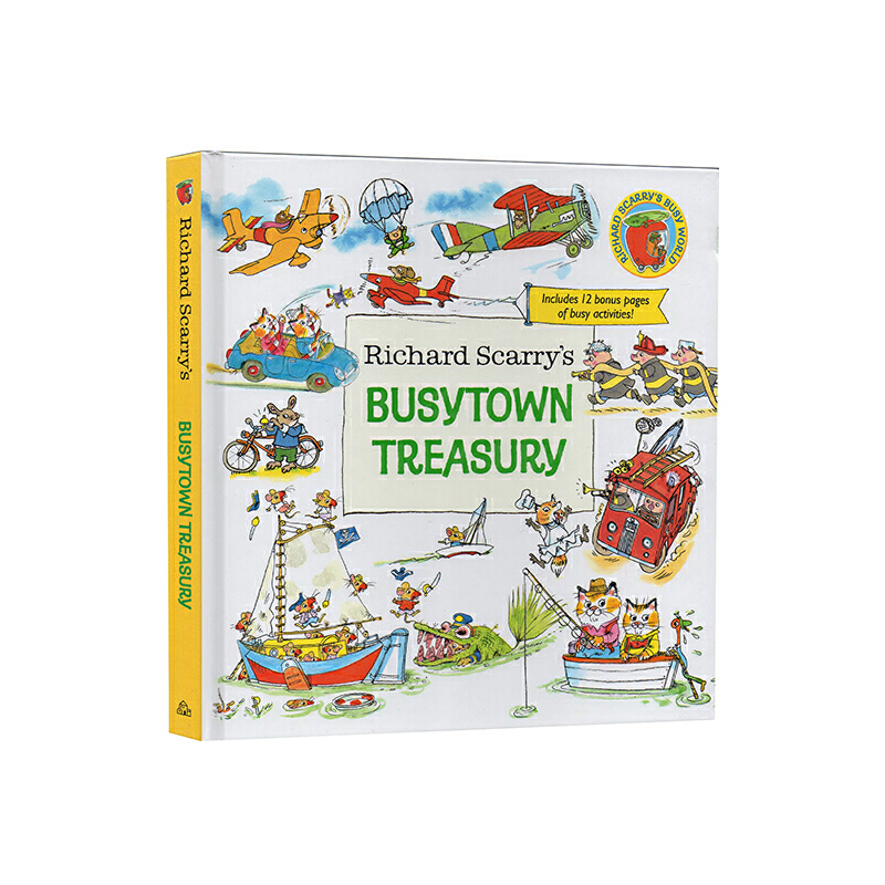 英文原版繪本 Richard Scarry's Busytown Treasury 斯凱瑞7個故事合輯 兒童圖畫故事書