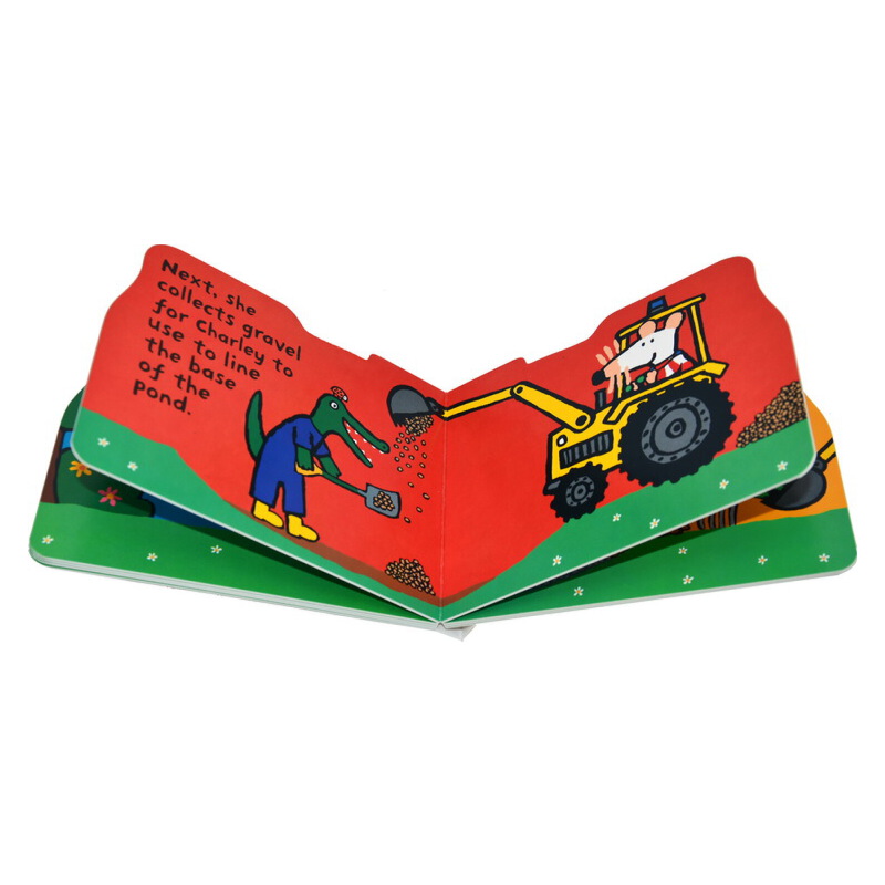 maisy小鼠波波原版英文繪本  Maisy’s Digger 挖掘機 交通工具造型紙板書