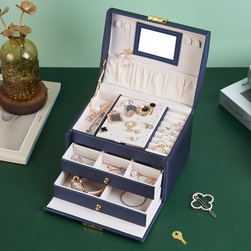 多層抽屜式珠寶首飾盒大容量收納盒