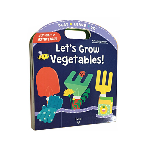 英文原版【Twirl】Let's Grow Vegetables! 讓我們來種菜 生態 健康食物主題 機關操作書 親子互動讀物 撕不爛方便手提玩具