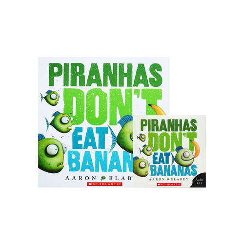 英文原版 Piranhas Don't  Eat Bananas兒童有聲繪本圖畫書 附CD