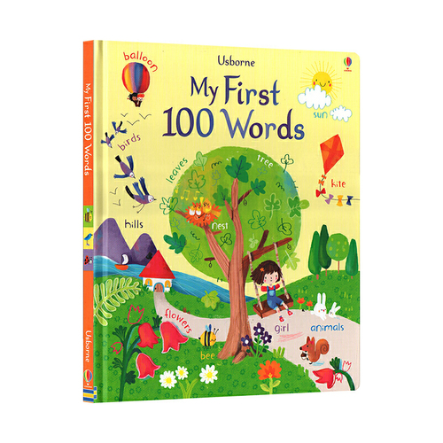 英文原版 Usborne My First 100 Words 我的100個單詞 精裝大開本 幼兒英語啟蒙單詞學習繪本 尤斯伯恩