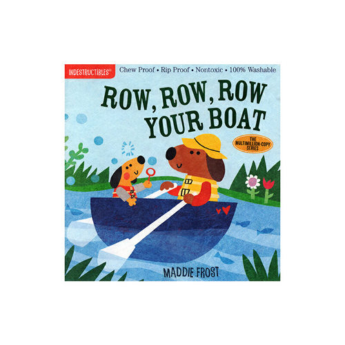 英文原版繪本  Row, Row, Row Your Boat 划船美國 Indestructibles咬咬書 可水洗撕不破 嬰幼兒啟蒙早教繪本