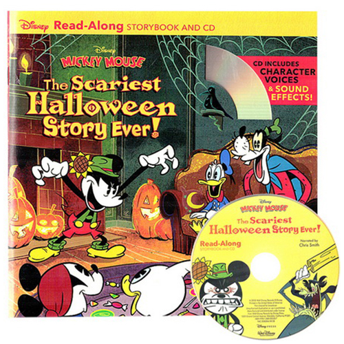 英文原版 The Scariest Halloween Story Ever 米老鼠史上恐怖的萬聖節 附CD 迪士尼經典有聲繪本讀物 Disney Read Along