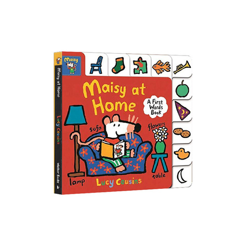 英文原版 Maisy at Home: A First Words Book 紙板書 小鼠波波單詞書 廖彩杏書單推薦 低幼啟蒙認知繪本 Lucy Cousins
