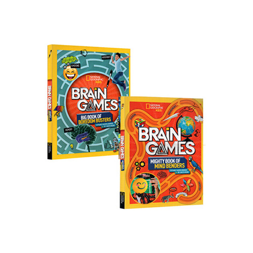 英文原版 National Geographic Kids Brain Games 大腦遊戲2冊 美國國家地理 兒童STEAM百科科普書