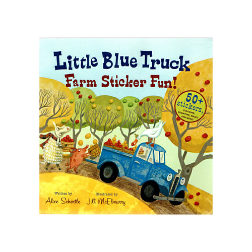 英文原版 Little Blue Truck Farm Sticker Fun! 小藍色卡車農場 兒童啟蒙繪本圖畫書 附貼紙