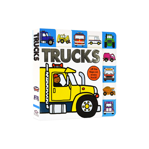 英文原版 Lift the Flap系列 Trucks 交通工具 兒童趣味紙板翻翻書 幼兒啟蒙認知繪本