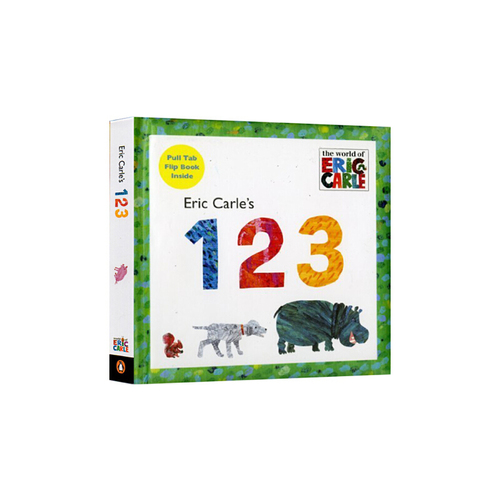 英文原版 Eric Carle's 123 艾瑞卡爾教你學數字 精裝紙板翻翻書 兒童啟蒙認知繪本 艾瑞卡爾
