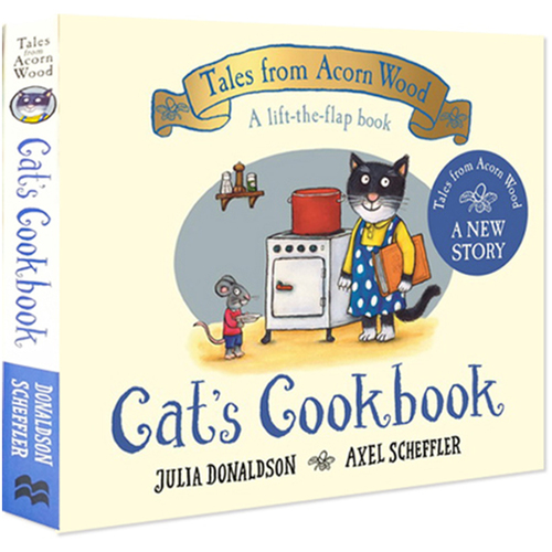 英文原版 Cat's Cookbook 貓的食譜 Tales from Acorn Wood 橡樹林的故事 紙板翻翻書 兒童啟蒙繪本 Julia Donaldson