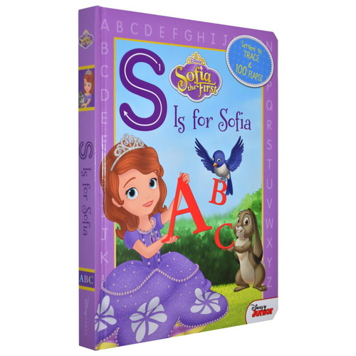 蘇菲亞公主 Sofia the First S Is for Sofia 英文原版 3 6歲 大開本紙板翻翻書 100個單詞詞彙 字母學習 兒童啟蒙繪本
