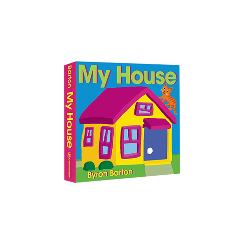 英文原版 My House 我的房子 紙板書 拜倫巴頓 Byron Barton 兒童益智早教繪本