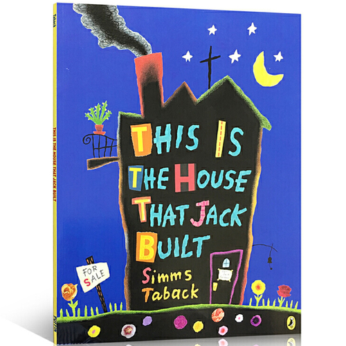 英文原版 This is the House that Jack built 這是傑克建的房子 押韻韻文圖畫故事書 凱迪克獎得主Simms Taback