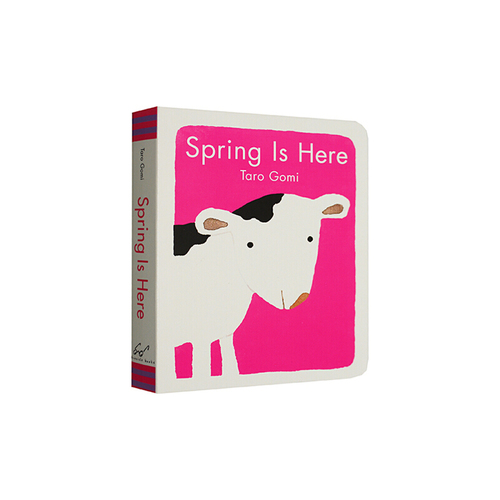 Spring Is Here 英文原版繪本紙板書 小牛的春天 五味太郎 Taro Gomi 幼兒入門啟蒙趣味繪本