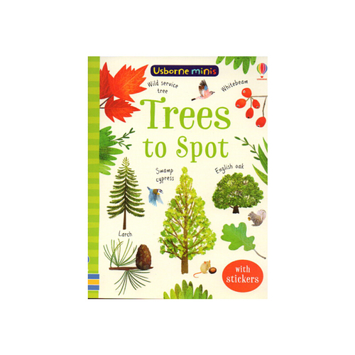 英文原版 Usborne Mini Books Trees to Spot 樹木主題活動書 附貼紙 幼兒啟蒙認知讀物 寶寶益智遊戲書
