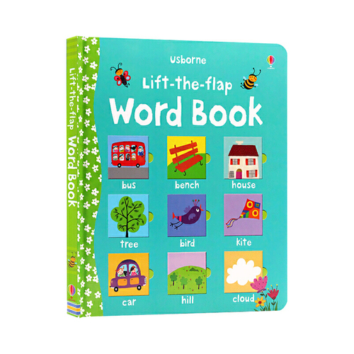 英文原版 尤斯伯恩 Usborne Lift-the-flap Word Book 單詞學習 紙板翻翻書 親子互動 兒童動物認知趣味圖畫故事書
