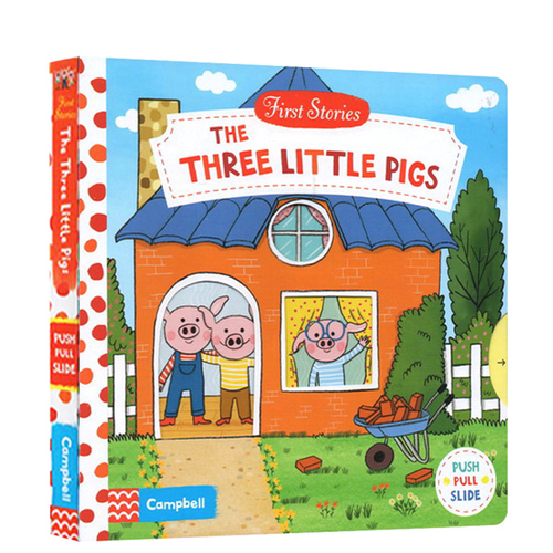 #The Three Little Pigs 三隻小豬 英文原版繪本 First Stories Busy 系列童話篇 紙板機關操作活動書