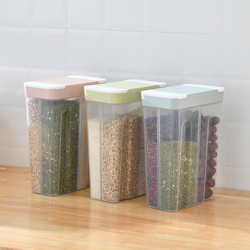 廚房塑料保鮮密封罐五穀雜糧多格儲存儲物