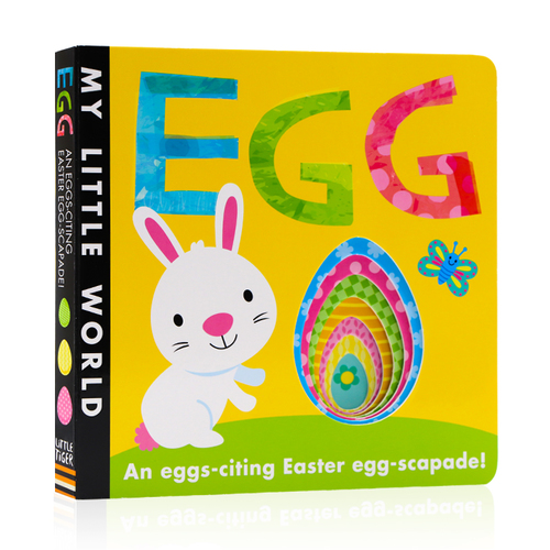 【復活節彩蛋洞洞書】Egg 英文原版My Little World An egg-citing Easter eggs-capade 復活節禮物 紙板玩具書 親子互動