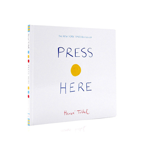 給孩子的藝術書 Press Here Herve Tullet  英文原版繪本 埃爾維杜萊 兒童啟蒙書精裝書