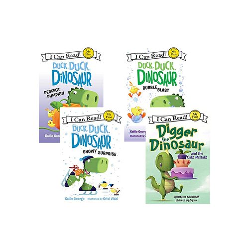 預售 Duck, Duck, Dinosaur 4冊 英文原版 My First I Can Read 入門級分級讀物 寶寶英語啟蒙繪本